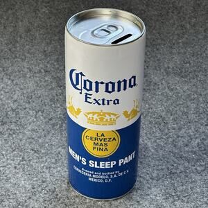 SWAG Corona Extra Blue Beer Piggy Bank / Coin Vault Bank Storage Canister 8” T